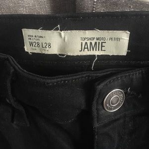 Topshop Black Jaime Mori Petite Jeans